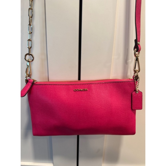 Hot Pink COACH  Small Cross Body Purse - Picture 3 of 9